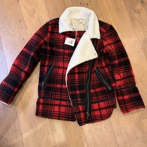 NWT Faherty Montana Moro flannel plaid coat size small